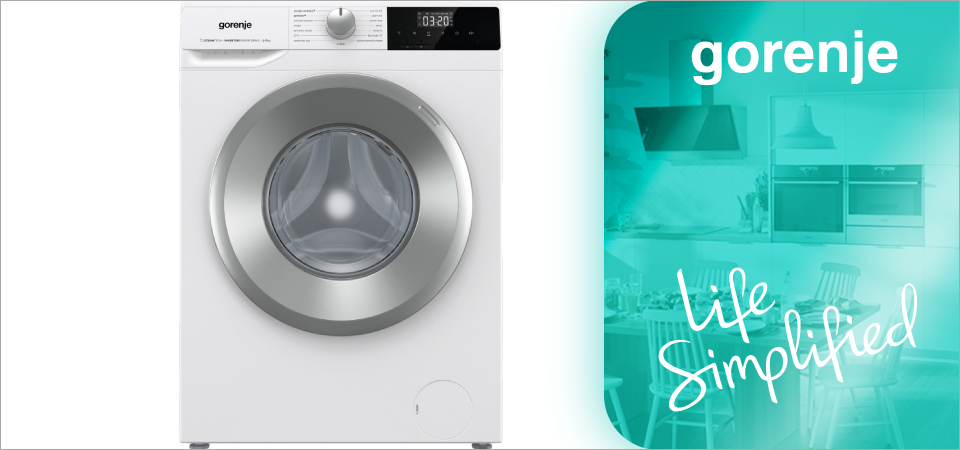 Стиральная машина Gorenje W2NHPI72SCS 7 кг (белая/серый) Inverter, пар, 1200 об/мин