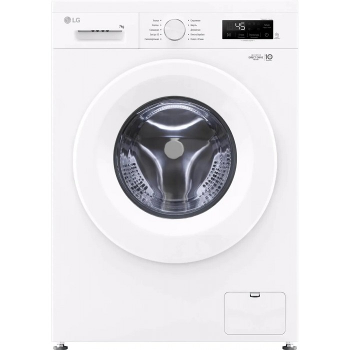 Стиральная машина LG F2Y1VS3W 9кг (белая/черный) Inverter, пар, дозагрузка, DD, 1200 об/мин