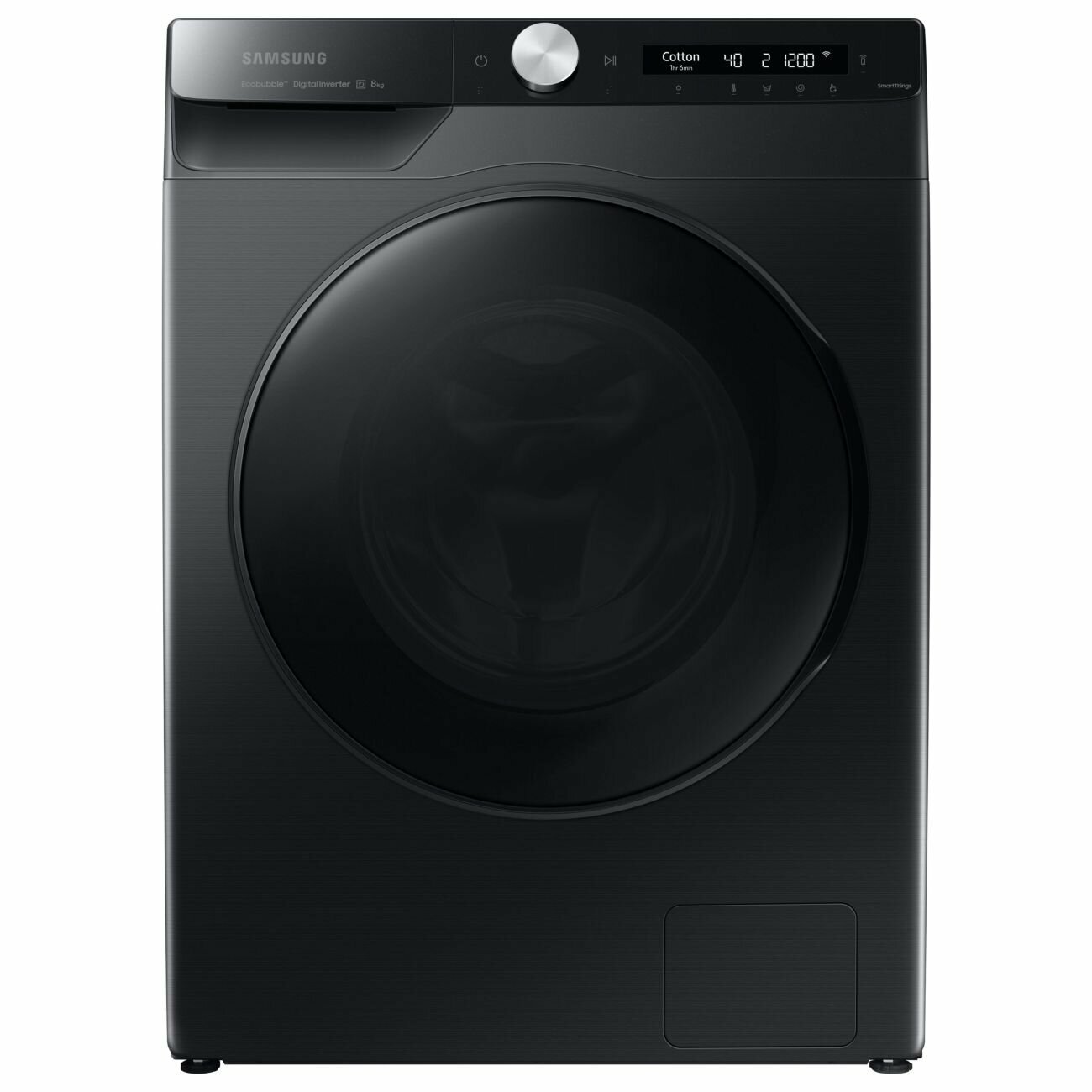 Стиральная машина Samsung WW80AG6L28BB/LD 8 кг (черный/черный) Inverter, пар, Wi-Fi, 1200 об/мин