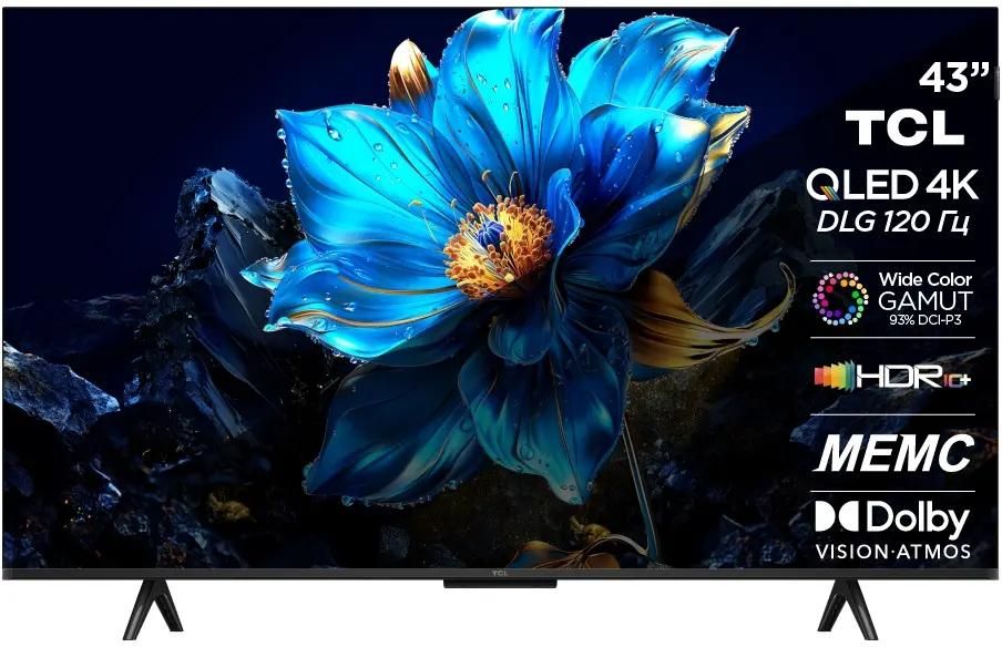 Телевизор TCL 43P7K 4K UHD QLED 43" , Smart (Google TV)